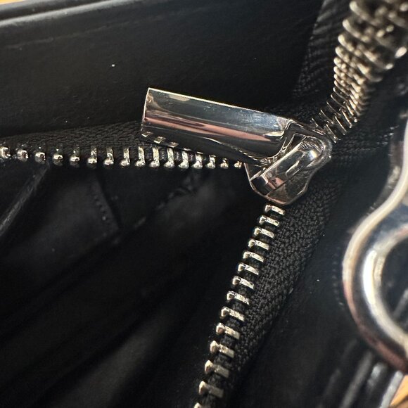 Leather Harley Davidson Winged Logo Black Crossbody Purse - Picture 6 of 6